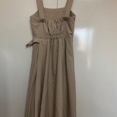 プリーツ切替　ジャンスカ　ベージュ　の画像