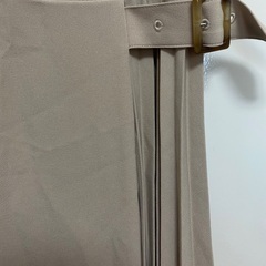 プリーツ切替　ジャンスカ　ベージュ　の画像