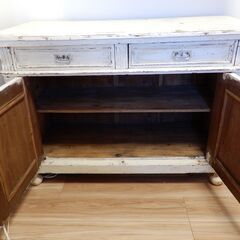 フレンチアンティーク チェスト ヴィンテージ家具 ホワイトペイント シャビー オフホワイトの画像