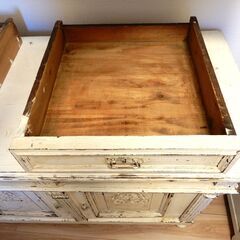 フレンチアンティーク チェスト ヴィンテージ家具 ホワイトペイント シャビー オフホワイトの画像