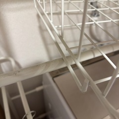 白　伸縮式 ランドリーラック｜洗濯機上収納の画像