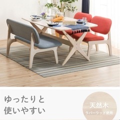 ニトリダイニング2人チェア 赤リラックスワイドNSF) の画像