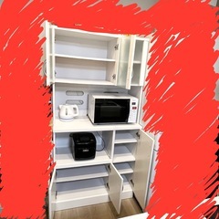 食器棚　ホワイトの画像