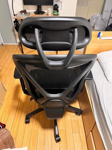 値下げ交渉? ニトリビジネス オフィスチェア 肘掛椅子 ゲーミングチェア フットレスト付き メッシュ素材