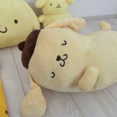 4点セット❗️ポムポムプリンセット ぬいぐるみ 抱き枕 枕カバー クッションの画像