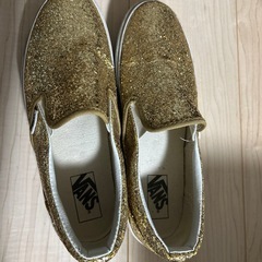 VANS バンズ ゴールド グリッター 厚底 スニーカー スリッポンの画像