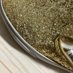 VANS バンズ ゴールド グリッター 厚底 スニーカー スリッポンの画像