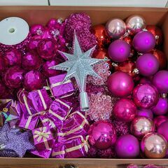 クリスマスボール オーナメント リボン 飾り 装飾 クリスマスツリー飾り セットの画像