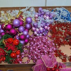 クリスマスボール オーナメント リボン 飾り 装飾 クリスマスツリー飾り セットの画像