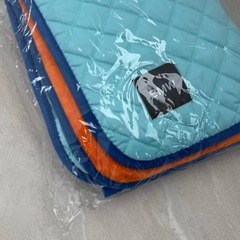 先着順❗️未使用品 BMWノベルティ オリジナルブランケット 水色×オレンジの画像