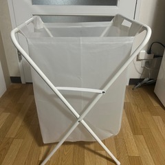 IKEA ランドリーバスケット　折りたたみ　美品の画像