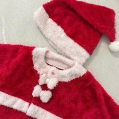 帽子付き❗️バースデイ サンタコスチューム リボン 90の画像