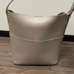 自立型ショルダーバッグ　ライトベージュの画像