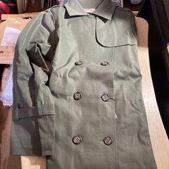 Anne Coquine アンコキーヌロゴグラム 裏地 トレンチコート カーキ L レディース アウターの画像