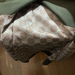 Anne Coquine アンコキーヌロゴグラム 裏地 トレンチコート カーキ L レディース アウターの画像