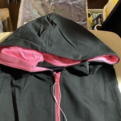 PERSONS フレンチ スリープ ジップアップ パーカー ワンピース ブラック L 新品 未使用の画像
