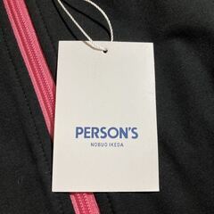 PERSONS フレンチ スリープ ジップアップ パーカー ワンピース ブラック L 新品 未使用の画像