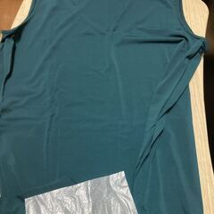 Anne Coquine アンコキーヌ 強熱 カットソー 2Way マキシ ワンピース 新品 未使用 ダークグリーン Lの画像