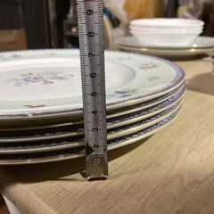 Wedgwood ウエッジウッド 皿 花柄 約27cm 5枚セット ホワイト ブルー プレート 大皿 洋食器 食器 アンティークの画像