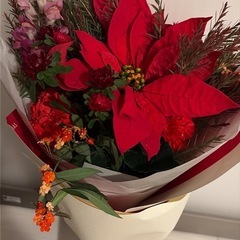 クリスマス　　生花　花束　ブーケ　の画像