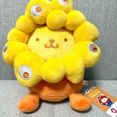 《ポムポムプリン》　推しカラー　サンリオ　ミャクミャク　ぬいぐるみ(M)の画像