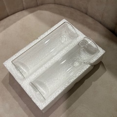 ガラス　シリンダー　花瓶　水さし　水耕栽培　植物の画像