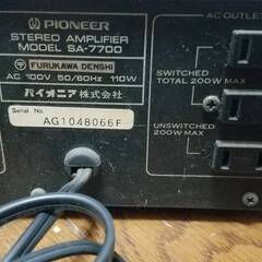 パイオニア Pioneer プリメインアンプ SA-7700　簡易動作確認済みの画像