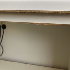 キッチン カウンター レンジ台 炊飯台 キャスター付き 痛み有り キッチン収納 キッチンボード キャビネット ホワイトの画像