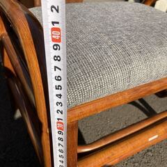 腰掛け 椅子 藤 ラタン ヴィンテージ イス チェア レトロの画像