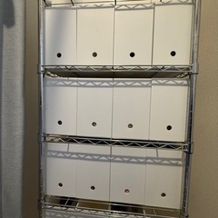 無印良品 ファイルボックス 20個 スチールラックの画像