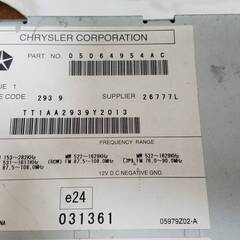 クライスラー CRYSLER 純正　ＣＤデッキ　05064954AC 動作未確認 ジャンクにての画像