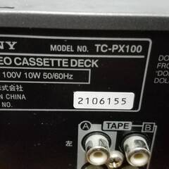 SONY SONY TC-PX100 シングルリバースカセットデッキ 不具合のためジャンクにての画像