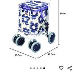 花柄アルミワイヤーカート（インナーバック付）の画像