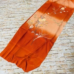 【新品・未使用・絹100%】加賀友禅　手描染　くみひも　帯締め　帯揚げの画像