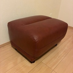 大川家具 レイコージャパン 本革レザー オットマンの画像