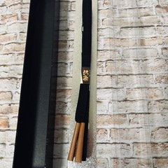 【新品・未使用・絹100%】鏡水の舞　泥染　帯締め　帯揚げ　黒　M 夏用の画像