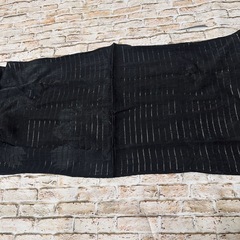 【新品・未使用・絹100%】鏡水の舞　泥染　帯締め　帯揚げ　黒　Mの画像