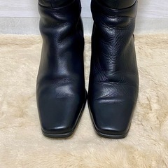 Marie femme ロングブーツ 黒 23cm EE 本革 スクエアトゥの画像