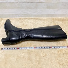Marie femme ロングブーツ 黒 23cm EE 本革 スクエアトゥの画像