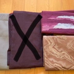 紬着物1、着物帯2の画像