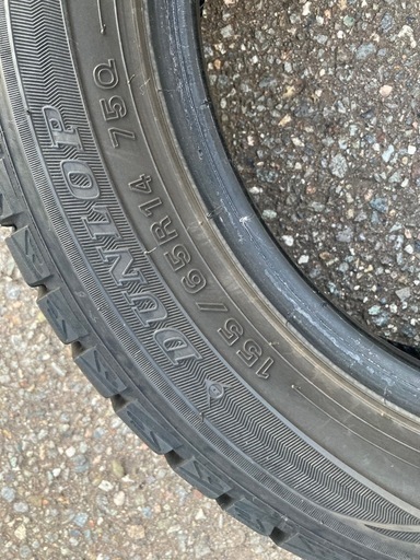 軽四用  155/65R14 4本 スタッドレスタイヤ　DUNLOP WINTER MAXX