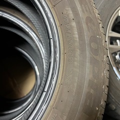 155/70r13 75s bridgeston37週24年製ノーマルタイヤ2本セットの画像