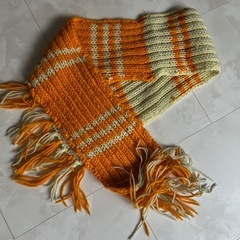 差し上げます　レトロ　マフラー　ハンドメイド　の画像