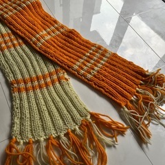 差し上げます　レトロ　マフラー　ハンドメイド　の画像