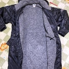 ★美品・メンズL!!「adidas」(アディダス)裏地ボアが暖かいベンチコート・黒★の画像