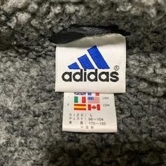 ★美品・メンズL!!「adidas」(アディダス)裏地ボアが暖かいベンチコート・黒★の画像