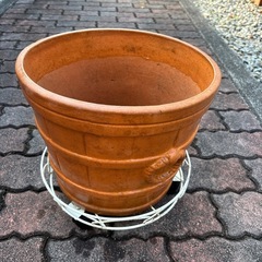 大きめ素焼き鉢の画像