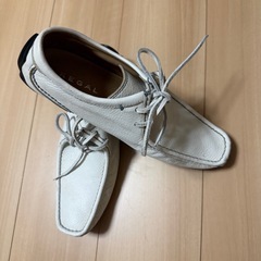 『REGAL』 リーガル （25.0） ドライビングシューズ ホワイト レザーの画像