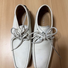 『REGAL』 リーガル （25.0） ドライビングシューズ ホワイト レザーの画像