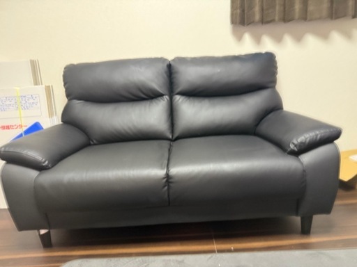 ショップ ニトリ ソファー2〜3人掛け 黒 送料込み】ニトリ 2-3人掛け